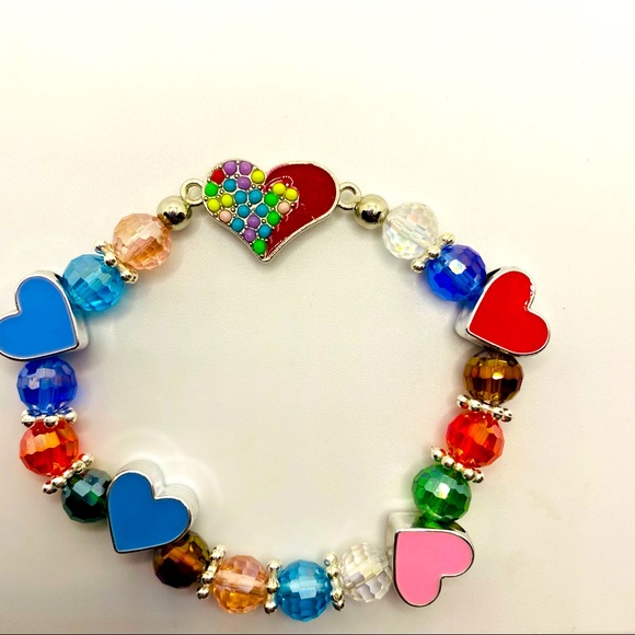 Bracelet Hearts  Beads and Enamel Hearts! - Picture 6 of 11
